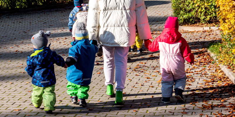 Auf dem Weg zur Kita