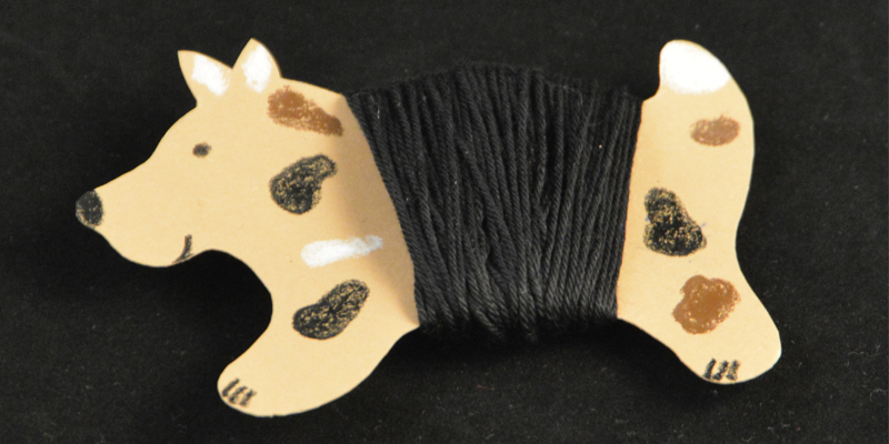 Motorikübung Wickelhund