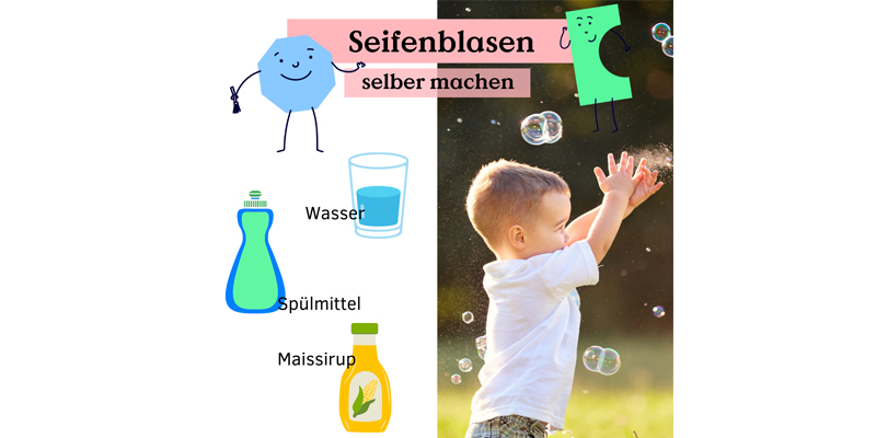 Material für Seifenblasenwasser