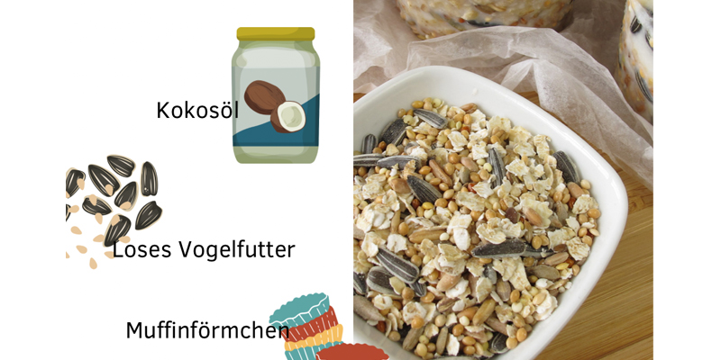 Zutaten Vogelfutter Anhänger