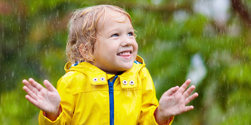 April, April - Anregungen für die Kita, Kind im Regen