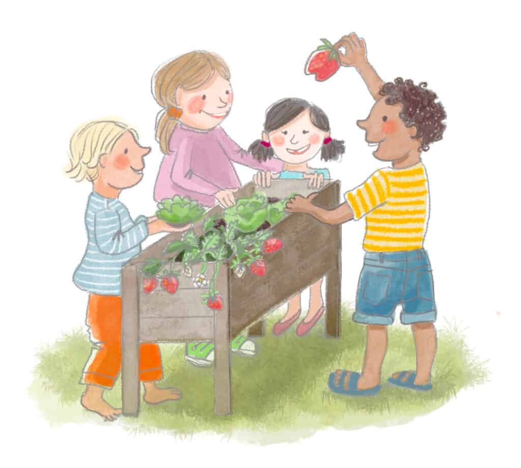 Vielfalt im Hochbeet