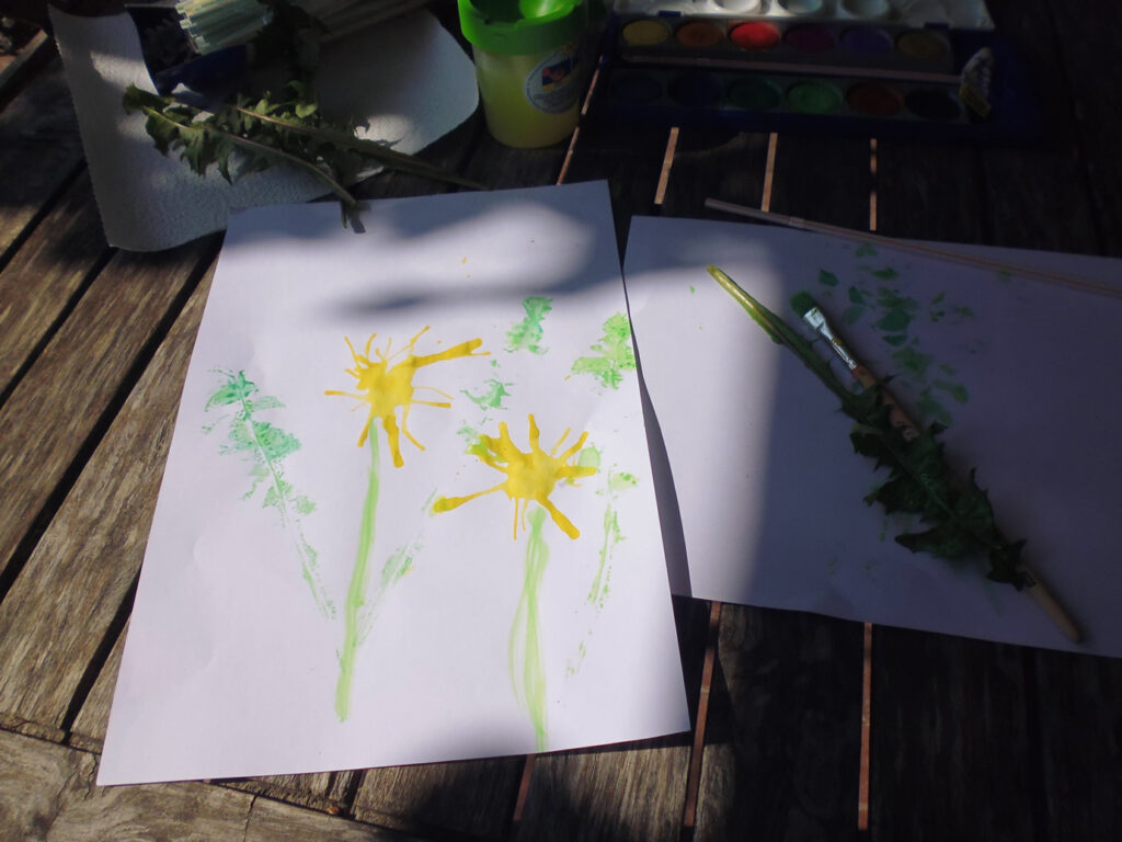 Pustebild Löwenzahn