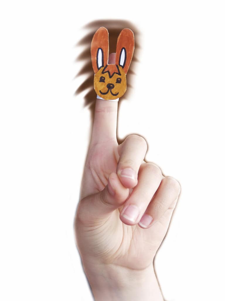 Gestaltungsanregung: Hasen-Fingerpuppen