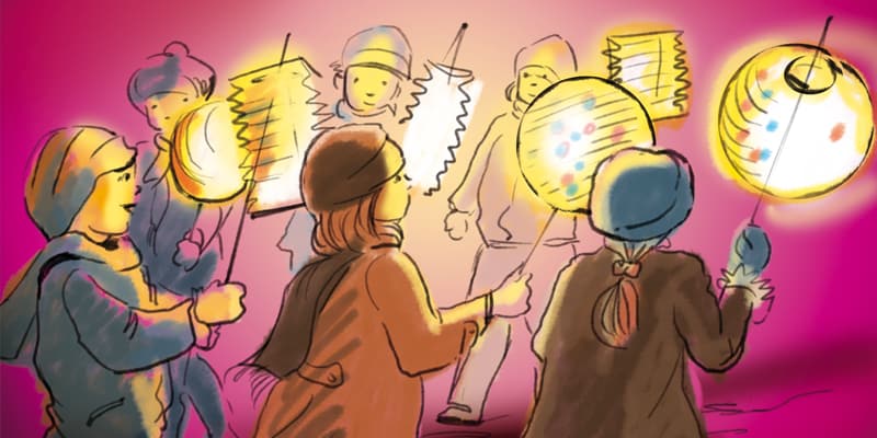 Sankt Martin im Kindergarten, Laternenumzug