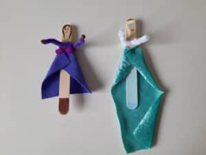 selbstgebastelte Stabpuppen