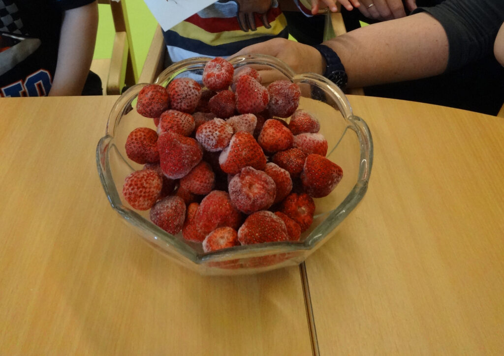 gefrorene Erdbeeren