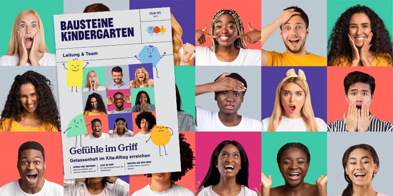 Gelassenheit im Kita-Alltag erreichen, Personen mit verschiedenen Emotionen