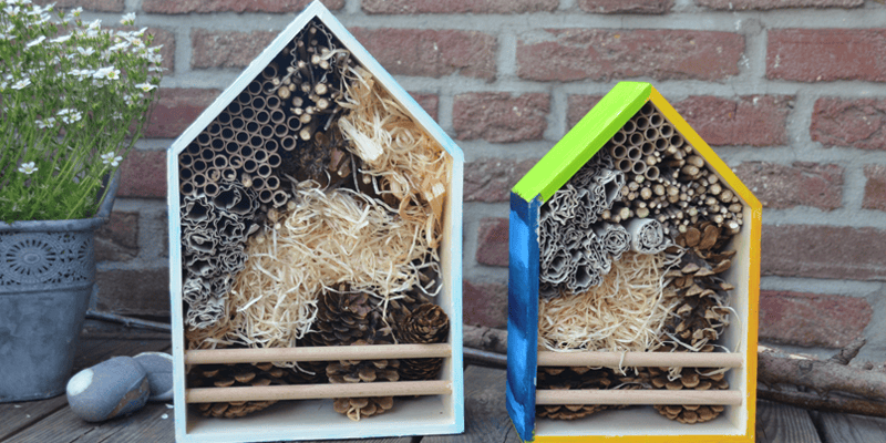 Insektenhotels für den Kindergarten