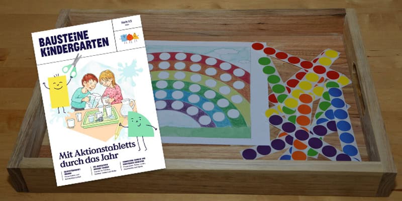 Aktionstablett und Ausgabencover