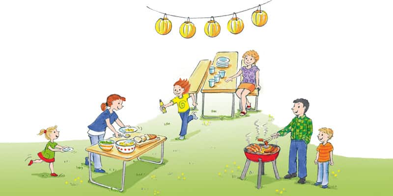 Mitmachgeschichte für den Kindergarten, Familie Langsam und Familie Frau Schnell