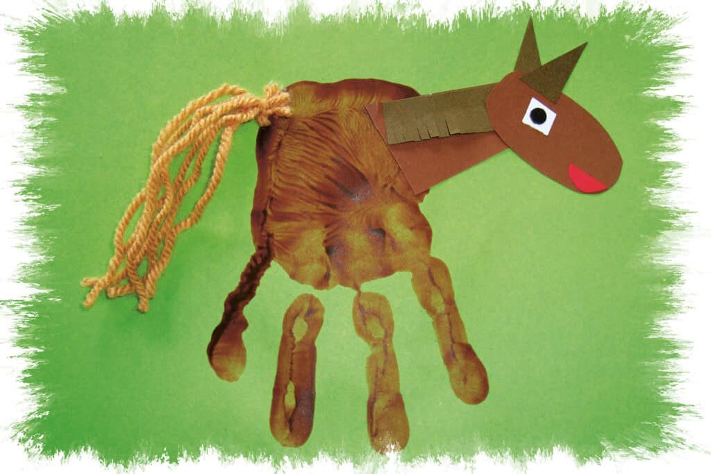 Pferde aus Handabdrücken