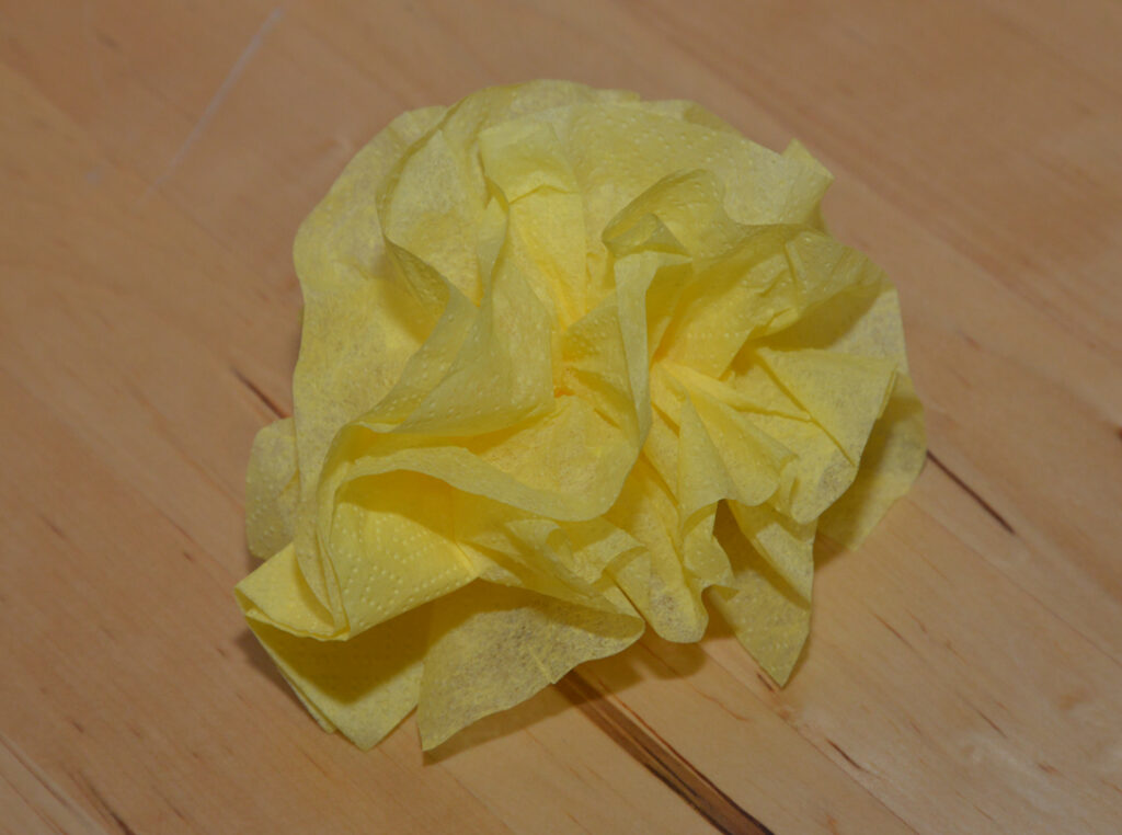 Serviettenblumen, Schritt 3