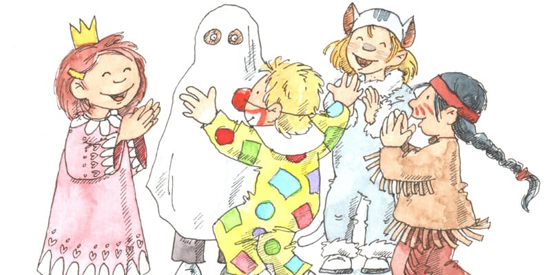 Verkleiden, nicht nur an Karneval, Kinder in Kostümen