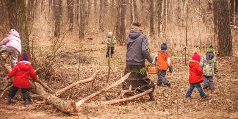 Die Natur- und Waldpädagogik, Kinder im Waldkindergarten