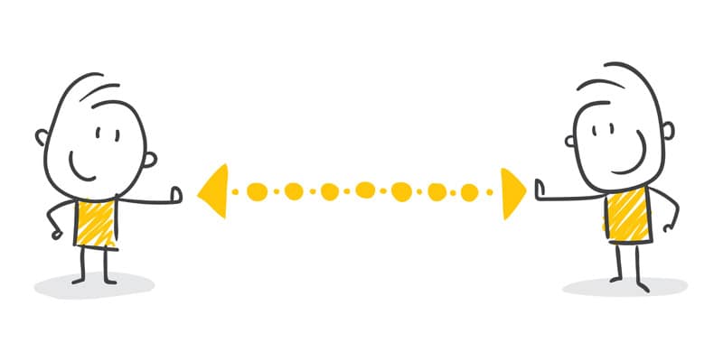 Wie gehen wir mit Veränderungen um? Strichfiguren